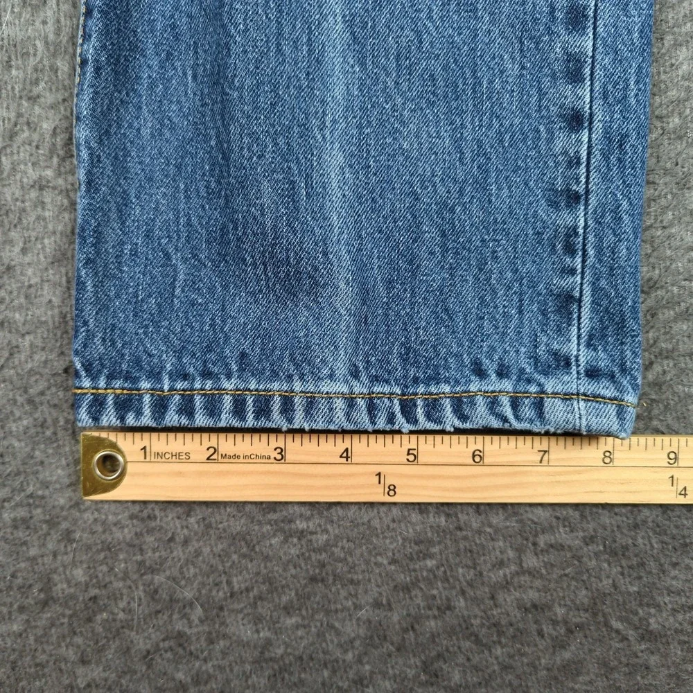 Levis 501 Jeans Mens 34x29 Blue Faded Whiskers Wallet‎ Classic Button Fly